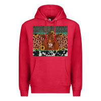 Cardinal red angus leopard Premium Hoodie - JahusDesignShop