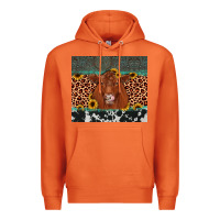 Carrot red angus leopard Premium Hoodie - JahusDesignShop