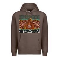 Coffee red angus leopard Premium Hoodie - JahusDesignShop