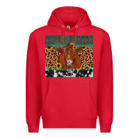 Red red angus leopard Premium Hoodie - JahusDesignShop
