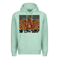Seafoam red angus leopard Premium Hoodie - JahusDesignShop