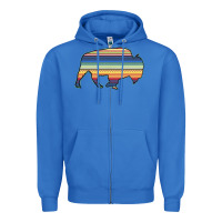True Royal Aztec Bison Silhouette Zipper Hoodie - Bettercallsaul