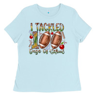 I Tackled 100 Days Of School Ladies Tee | Teevron