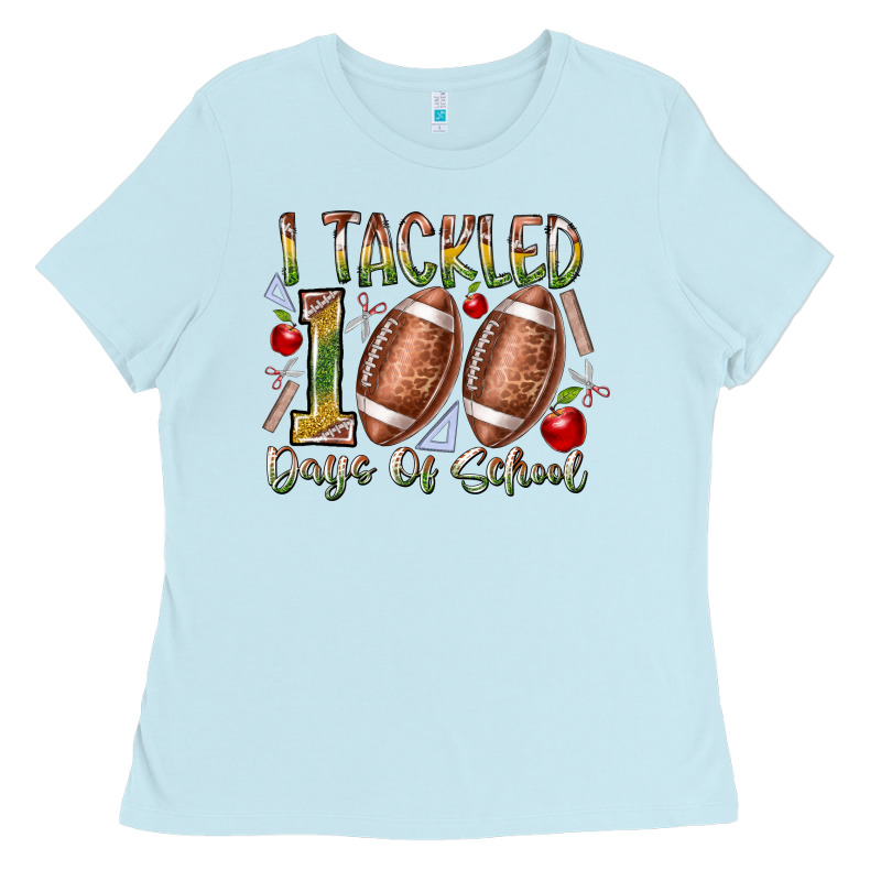 I Tackled 100 Days Of School Ladies Tee by RacoonDesign | Teevron