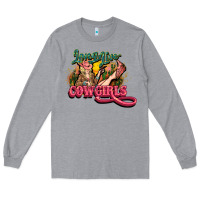 Heather Grey long live cowgirls Long Sleeve Tee - NancyCooperArtShop