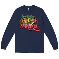 Navy long live cowgirls Long Sleeve Tee - NancyCooperArtShop