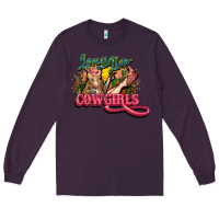 Plum long live cowgirls Long Sleeve Tee - NancyCooperArtShop