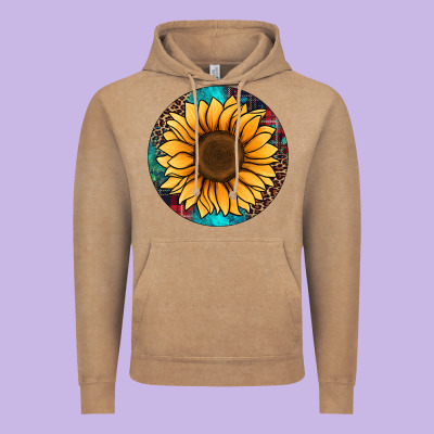 Sunflower Christmas Ornament Vintage Hoodie Designed By Jasminsmagicworld