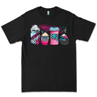 Black racing coffee cups Premium Tee - JahusDesignShop