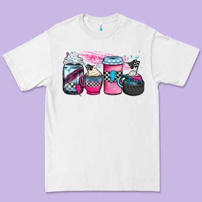Racing Coffee Cups Premium Tee Designed By Jahusdesignshop