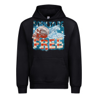 Black Born to be free Urban Hoodie - FaDigitalArtStudio