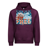 Mauve Wine Born to be free Urban Hoodie - FaDigitalArtStudio