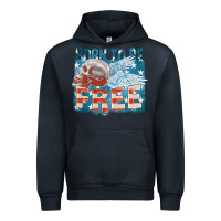 Navy Born to be free Urban Hoodie - FaDigitalArtStudio