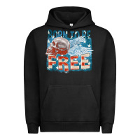 Pigment Black Born to be free Urban Hoodie - FaDigitalArtStudio
