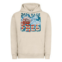 Pigment French Oak Born to be free Urban Hoodie - FaDigitalArtStudio