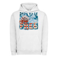 Pigment Lunar Rock Born to be free Urban Hoodie - FaDigitalArtStudio