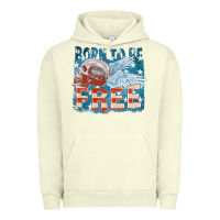 Pigment Pistachio Born to be free Urban Hoodie - FaDigitalArtStudio