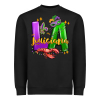 Black louisiana mardi gras Heavyweight Sweatshirt - MaliasSmallBusiness