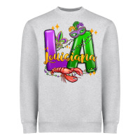 Heather Grey louisiana mardi gras Heavyweight Sweatshirt - MaliasSmallBusiness