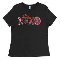 Black xoxo calf and gemstone Ladies Tee - RanaPortraitStore