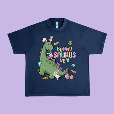Bunny Saurus Rex Urban Heavy Tee Designed By Maliassmallbusiness