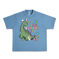 Pebble Blue bunny saurus rex Urban Heavy Tee - MaliasSmallBusiness