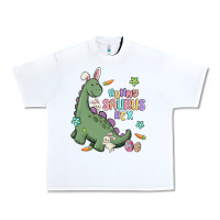 White bunny saurus rex Urban Heavy Tee - MaliasSmallBusiness