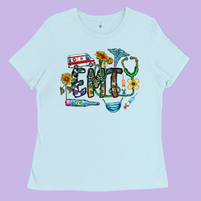 Emt Ladies Tee Designed By Cowhidedigitalart