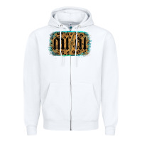 White Leopard Patterned Mini Tried Zipper Hoodie - Bettercallsaul