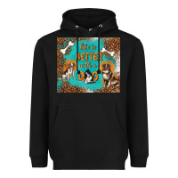 Black life is better with a dog Heavyweight Hoodie - TumblerDesignByShophia