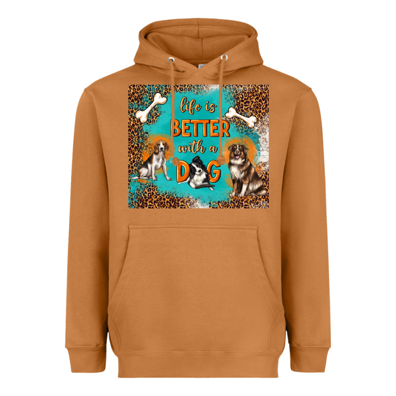 Life Is Better With A Dog Heavyweight Hoodie by TumblerDesignByShophia | Teevron