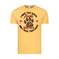 Vintage Mustard i have two titles aunt and dog mom Vintage Tee - MaliasSmallBusiness