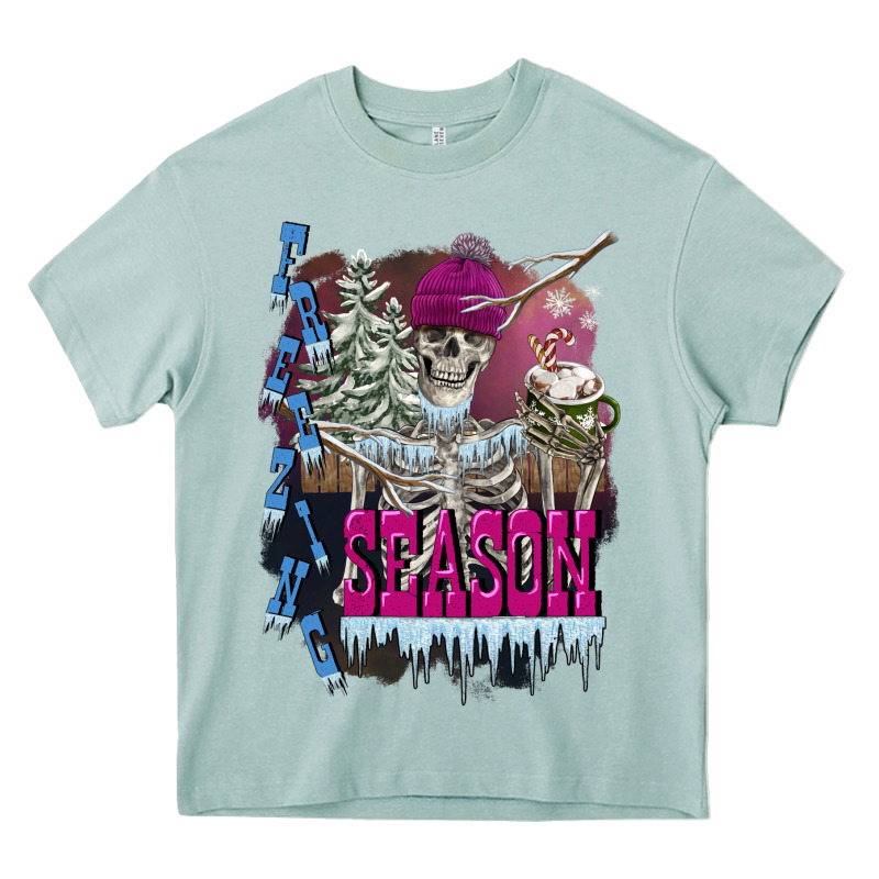 Freezing Season Skeleton Heavy Core Tee by FaDigitalArtStudio | Teevron