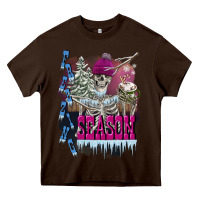 Chocolate Brown freezing season skeleton Heavy Core Tee - FaDigitalArtStudio