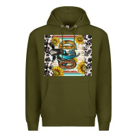 Army Green ocd with cow Premium Hoodie - TumblerDesignByShophia