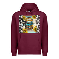 Burgundy ocd with cow Premium Hoodie - TumblerDesignByShophia