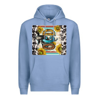 Colony Blue ocd with cow Premium Hoodie - TumblerDesignByShophia