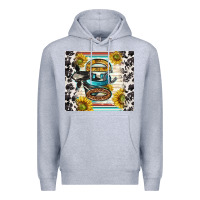 Heather Grey ocd with cow Premium Hoodie - TumblerDesignByShophia