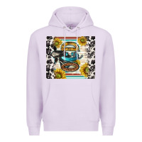 Lilac ocd with cow Premium Hoodie - TumblerDesignByShophia