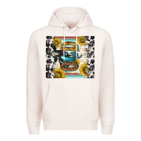 Pale Pink ocd with cow Premium Hoodie - TumblerDesignByShophia