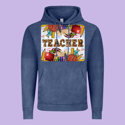 Teacher Vintage Hoodie Designed By Lillyallendesigns
