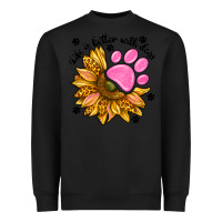 Black life is better with dogs Heavyweight Sweatshirt - NancyCooperArtShop