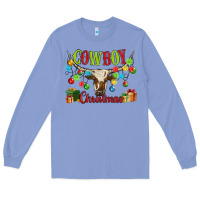 Colony Blue cowboy christmas Long Sleeve Tee - MaliasSmallBusiness