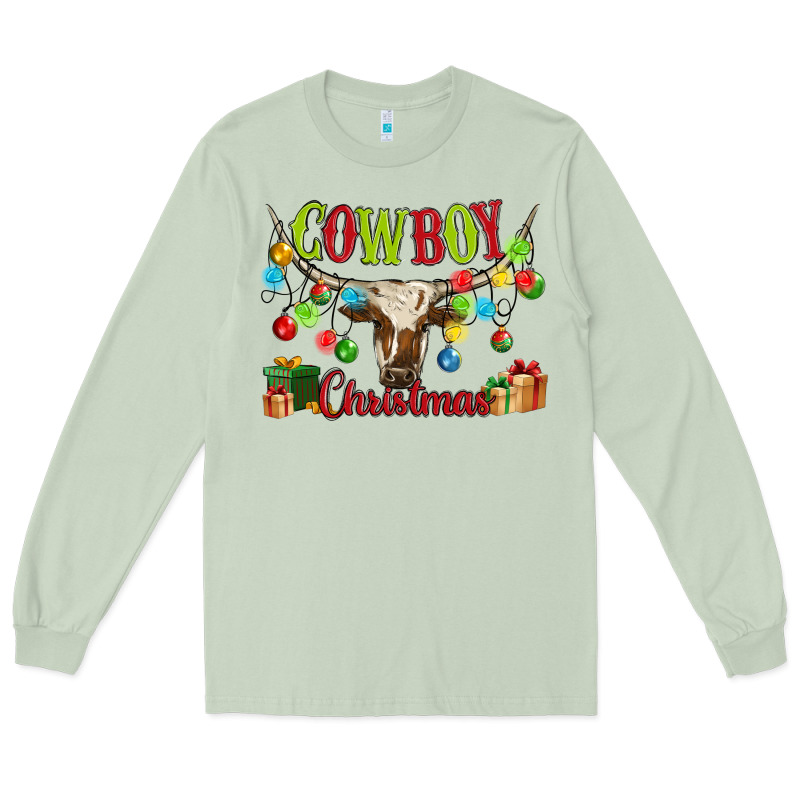 Cowboy Christmas Long Sleeve Tee by MaliasSmallBusiness | Teevron