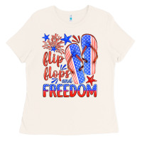 Bone flip flops and freedom Ladies Tee - HRA Design Shop