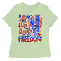 Matcha flip flops and freedom Ladies Tee - HRA Design Shop