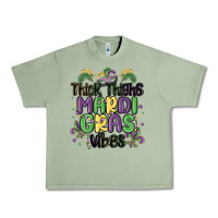 Oil Green thick thighs mardi gras vibes Urban Heavy Tee - MaliasSmallBusiness