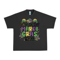 Pigment Black thick thighs mardi gras vibes Urban Heavy Tee - MaliasSmallBusiness