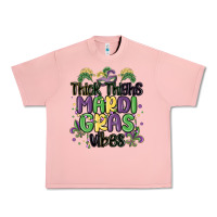 Salmon thick thighs mardi gras vibes Urban Heavy Tee - MaliasSmallBusiness