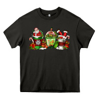 Asphalt coffee cups with santa claus Heavy Core Tee - FaDigitalArtStudio